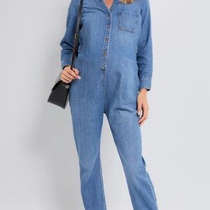 Hatch Blue Denim Overalls Relaxed Fit